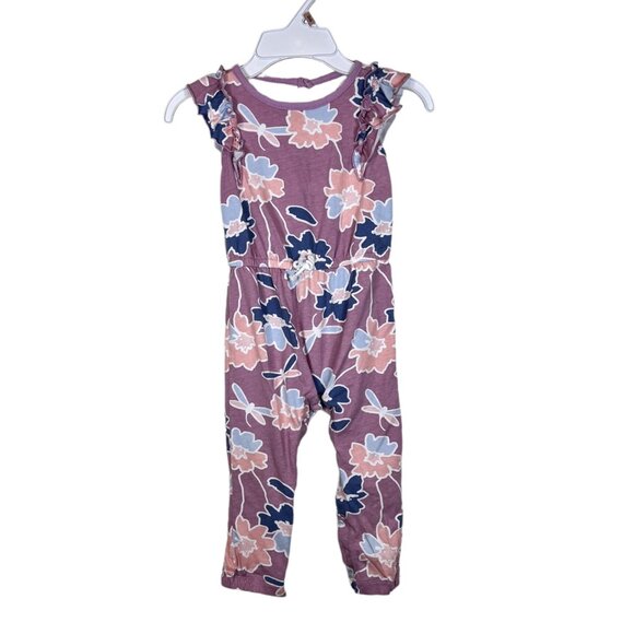 Child of‎ Mine by Carter's Sz 24 M Jumper Purple Floral Multicolor Snaps Romper - Picture 9 of 9